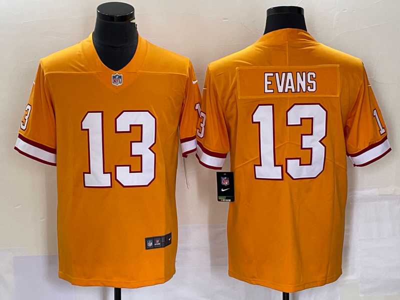 Men%27s Tampa Bay Buccaneers #13 Mike Evans Yellow Throwback Limited Stitched Jersey->tampa bay buccaneers->NFL Jersey